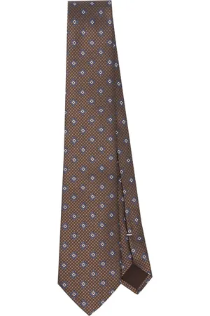 CANALI Akcesoria, Mężczyzna, brązowy, ONE SIZE, Luksusowy Jedwabny Krawat Wyprodukowany we Włoszech