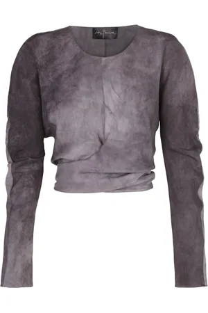 Cortana Bluzki, Kobieta, Szary, XL, Lilac Silk Habotai Top