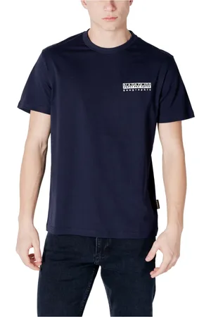 Napapijri Koszulki, Mężczyzna, Niebieski, S, Niebieski T-shirt z krótkim rękawem