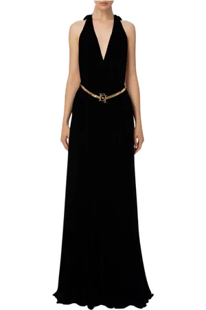 Elisabetta Franchi Sukienki, Kobieta, Czarny, S, Sukienka Maxi