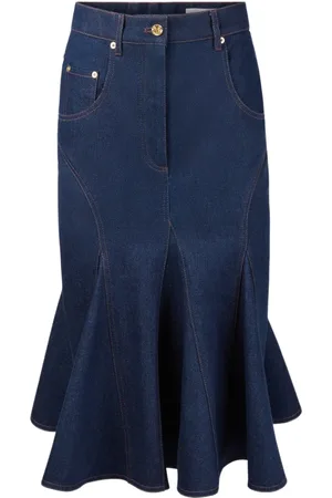 Nina Ricci Spódnice, Kobieta, Niebieski, S, Denim, Denimowa Spódnica Midi