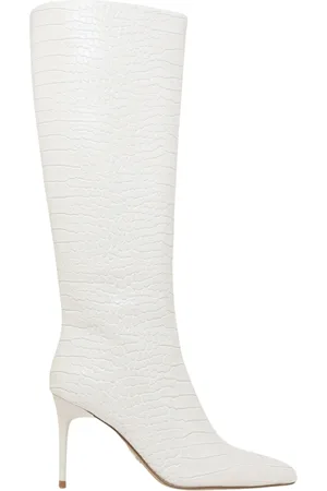 Steve Madden Buty, Kobieta, Biały, 37 EU, Skóra, Urocze białe botki