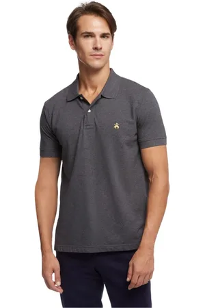 Brooks Brothers Koszulki, Mężczyzna, Szary, XL, Bawełna, Polo z krótkim rękawem Slim-fit Pique