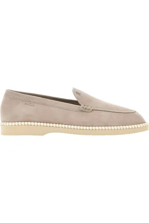 Hogan Buty, Kobieta, Beżowy, 40 EU, Skóra, Skórzane mokasyny