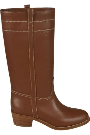 FAY Buty, Kobieta, brązowy, 40 EU, Skóra, Płaskie Kozaki za Kolano