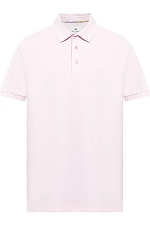 Etro Koszulki, Mężczyzna, Różowy, XL, Bawełna, Jasnoróżowa koszulka polo