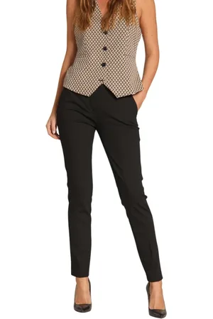 Masons Spodnie, Kobieta, Czarny, S, Spodnie Chino Slim New York