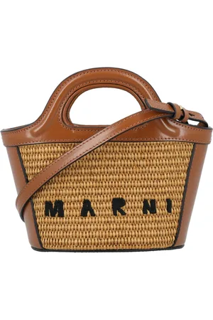 Marni Torebki, Kobieta, brązowy, ONE SIZE, Bawełna, Tropicalia Micro Bag