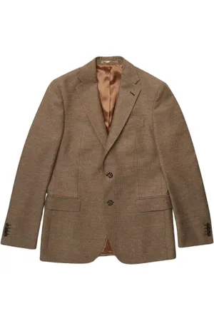 Brooks Brothers Kurtki, Mężczyzna, brązowy, M, Len, Sportowa marynarka w jodełkę