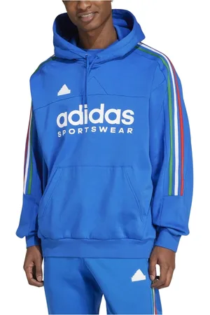 adidas Bluzy, Mężczyzna, Niebieski, 2XL, Bawełna, Bluza z nadrukiem