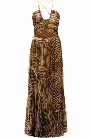 Roberto Cavalli Sukienki, Kobieta, brązowy, 2XS, Brązowe sukienki