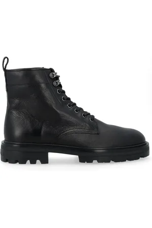 Hogan Buty, Mężczyzna, Czarny, 40 EU, Skóra, Sznurowane botki Combact