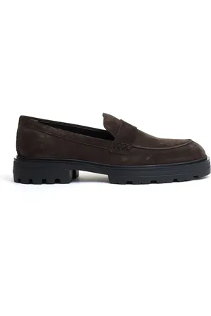 Hogan Buty, Mężczyzna, brązowy, 39 EU, Skóra, Brązowe mokasyny