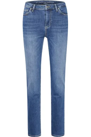 My Essential Wardrobe Jeansy, Kobieta, Niebieski, W25 L34, Bawełna, Klasyczne jeansy o prostym kroju w niebieskim odcieniu