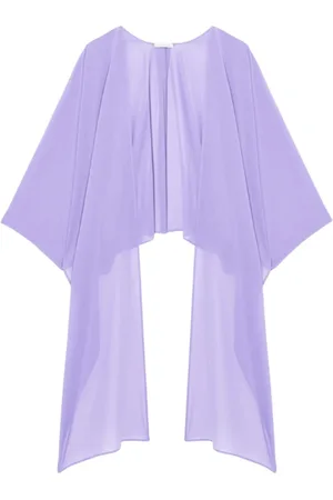 Patrizia Pepe Kurtki, Kobieta, Fioletowy, ONE SIZE, Georgette Fly Detail Fioletowy Szalik
