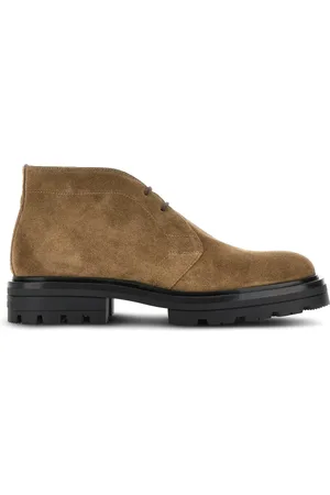 Hogan Buty, Mężczyzna, brązowy, 42 1/2 EU, Zamsz, Brązowe sneakersy z zamszu z miękką wkładką