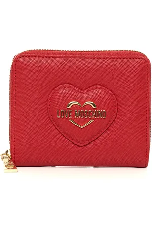Moschino Akcesoria, Kobieta, Czerwony, ONE SIZE, Kompaktowy portfel z wieloma przegródkami