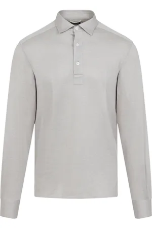 Ermenegildo Zegna Koszulki, Mężczyzna, Beżowy, XL, Bawełna, Koszulka Polo z Mieszanki Jedwabiu