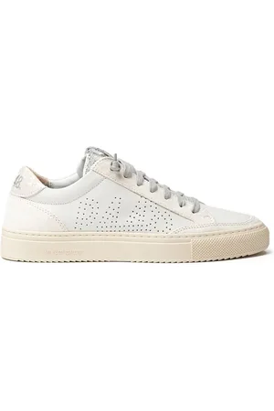 P448 Buty, Kobieta, Biały, 41 EU, Skóra, Białe skórzane sneakersy