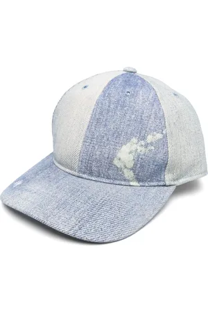 OUR LEGACY Akcesoria, Mężczyzna, Niebieski, ONE SIZE, Denim, Czapka z daszkiem z cyfrowym nadrukiem denimu