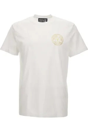VERSACE Koszulki, Mężczyzna, Biały, L, T-shirty i Polosy