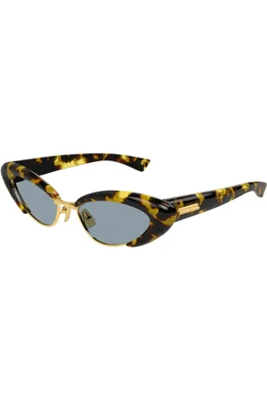 Bottega Veneta Akcesoria, unisex, Wielobarwność, ONE SIZE, Okulary przeciwsłoneczne w stylu vintage z kocim okiem