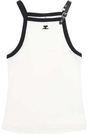 Courrèges Koszulki, Kobieta, Biały, M, Top bez rękawów