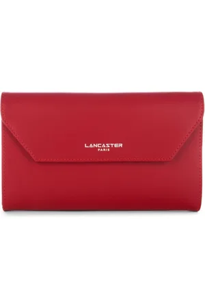 Lancaster Akcesoria, unisex, Czerwony, ONE SIZE, Gładki Portfel Compagnon z Zamkiem Błyskawicznym i Klapką