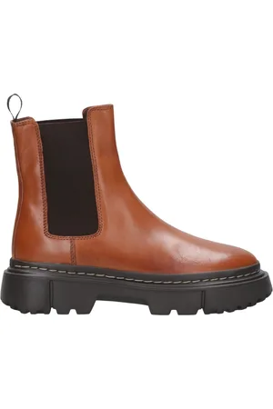 Hogan Buty, Kobieta, brązowy, 37 1/2 EU, Skóra, Miejskie Botki Chelsea