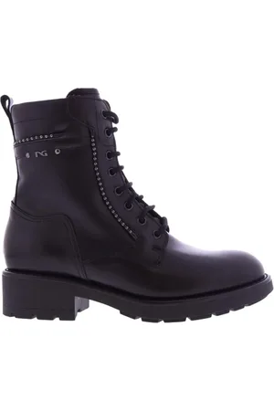 Nero Giardini Buty, Kobieta, Czarny, 37 EU, Skóra, Sznurowane buty codzienne