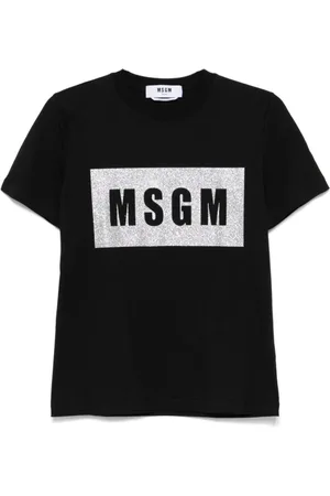 Msgm Koszulki, Kobieta, Czarny, S, Bawełna, Koszulka 99c