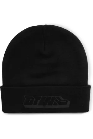 Heron Preston Akcesoria, Mężczyzna, Czarny, ONE SIZE, Wełna, Czapka Beanie z Logo Ctnmb