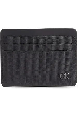 Calvin Klein Akcesoria, Mężczyzna, Czarny, ONE SIZE, Skóra, Clean PQ Cardholder 6CC