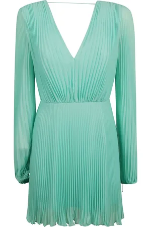 Max Mara Sukienki, Kobieta, Zielony, S, Poliester, Sukienka Pianoforte Visita