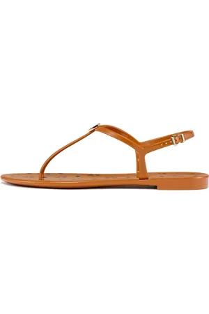 MCM Buty, Kobieta, brązowy, 36 EU, Len, Gumowe sandały z monogramem