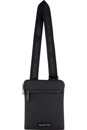 Valentino by Mario Valentino Torebki, Mężczyzna, Czarny, ONE SIZE, Len, Stellar Czarna Torba na ramię
