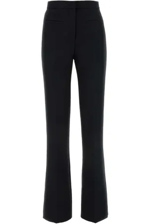 Msgm Spodnie, Kobieta, Czarny, 3XS, Poliester, Spodnie Tailored z Zaprasowanym Kantem
