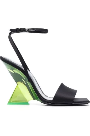 The Attico Buty, Kobieta, Czarny, 41 EU, Skóra, Cheope Poly Sandały na Koturnie