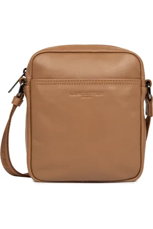Lancaster Torebki, Mężczyzna, brązowy, ONE SIZE, Miękka Wintage Skórzana Torba Męska
