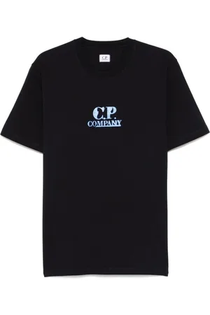 C.P. Company Koszulki, Mężczyzna, Niebieski, M, Bawełna, T-shirt z okrągłym dekoltem