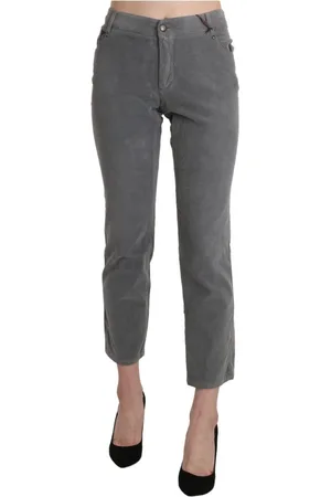 ERMANNO SCERVINO Spodnie, Kobieta, Szary, L, Krótkie spodnie typu Cropped Trouser