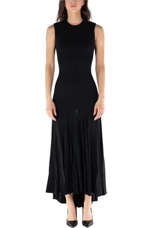 Elisabetta Franchi Sukienki, Kobieta, Czarny, S, Poliester, Sukienka Maxi