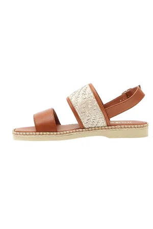 Hogan Buty, Kobieta, brązowy, 37 1/2 EU, Skóra, Płaskie sandały