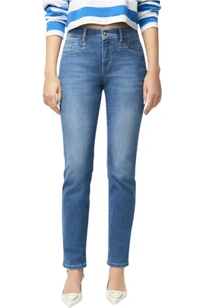 Mac Jeansy, Kobieta, Niebieski, L, Bawełna, Jeansyy Slim Fit Chic Cobalt