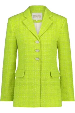 Fabienne Chapot Kurtki, Kobieta, Żółty, S, Wełna, Elegancka Marynarka