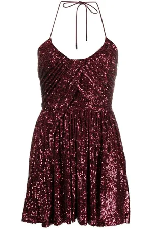 Saint Laurent Sukienki, Kobieta, Czerwony, M, Elegancka Krótka Sukienka