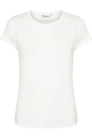 My Essential Wardrobe Koszulki, Kobieta, Biały, L, Modal Tee Top