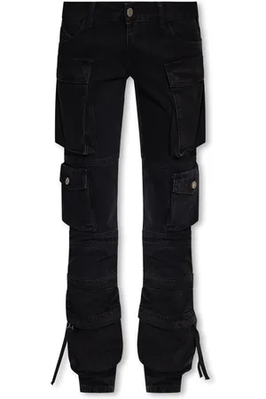 The Attico Jeansy, Kobieta, Czarny, W27, Bawełna, Essie Cargo Jeansy