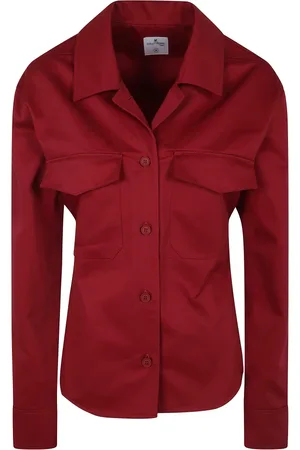 Courrèges Bluzki, Kobieta, Czerwony, XS, Bawełna, Koszula Utility Polycotton