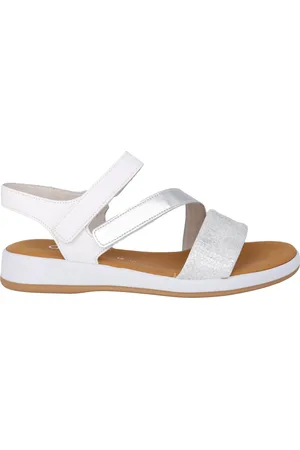 Gabor Buty, Kobieta, Szary, 42 1/2 EU, Skóra, Stylowe płaskie sandały